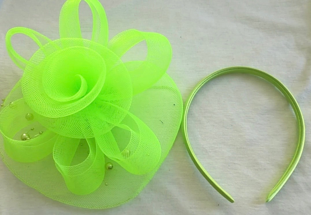 Lime Green Fascinator