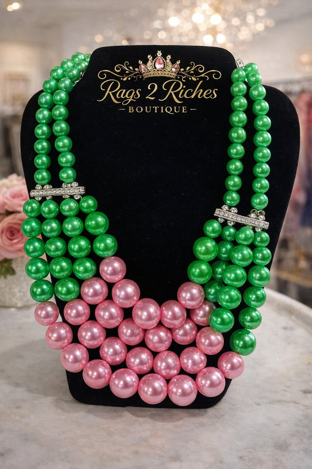 Green & Pink Pearls
